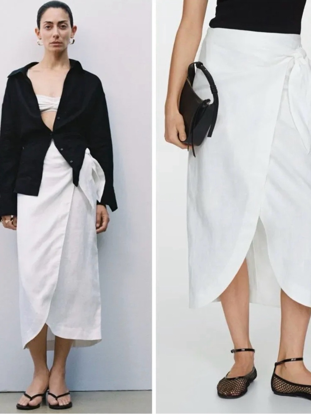 Mango 100% Linen Sarong Skirt
